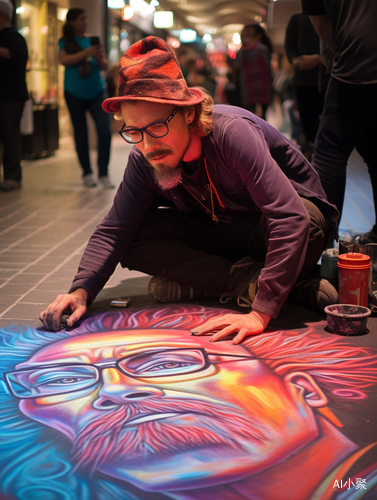 High-definition Chalk Art Competition: Candid Shots of Famous Figures in Vibrant Colors