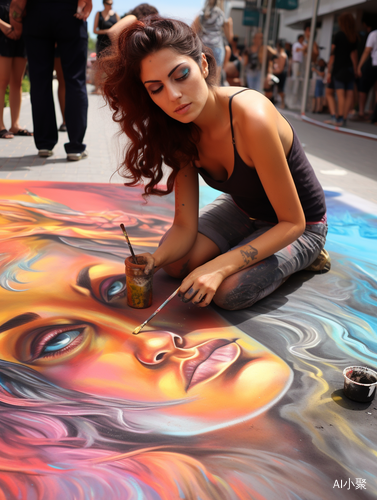 High-definition Chalk Art Competition: Candid Shots of Famous Figures in Vibrant Colors