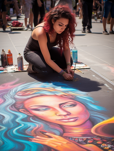 High-definition Chalk Art Competition: Candid Shots of Famous Figures in Vibrant Colors