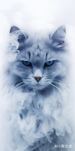 Silk-like Smoke Cats: A Captivating Frozen Moment