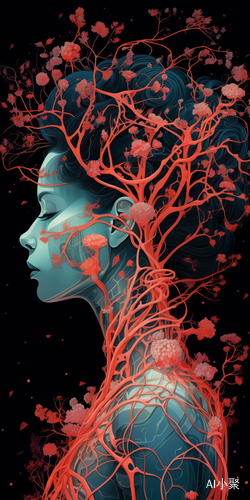 Colorful 8k HD: Exploring the X-ray Style of Yuko Shimizu through Fractal Art and Zentangle