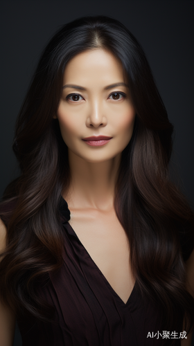 中国现代女人的逼真肖像照片与细致细节