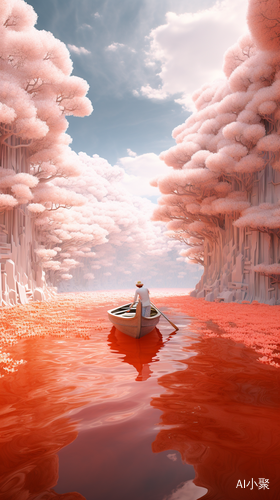 Surreal 3D Landscape: A Vivid Nature Scene