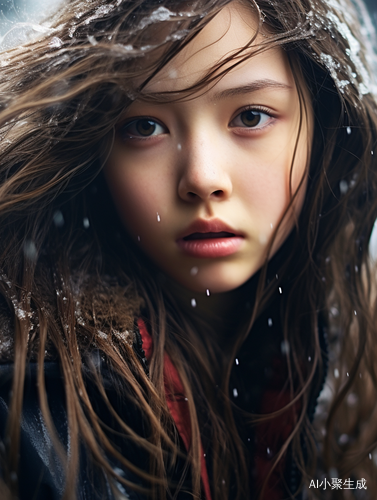 Beautiful Slender Girl in Heavy Storm