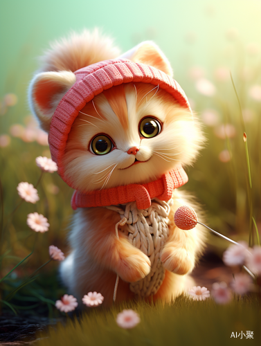 Pixar Kitten: A Cute and Sweet Delight in Vibrant Colors