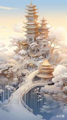 Exploring Chinese Palace: Intricate Psychedelic Landscapes