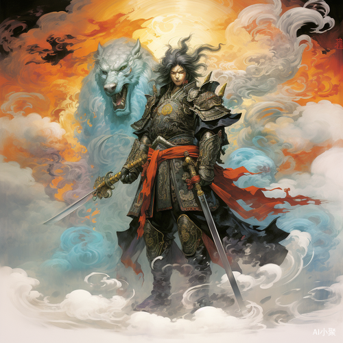 Chinese Mythological War God: Illustrated Character