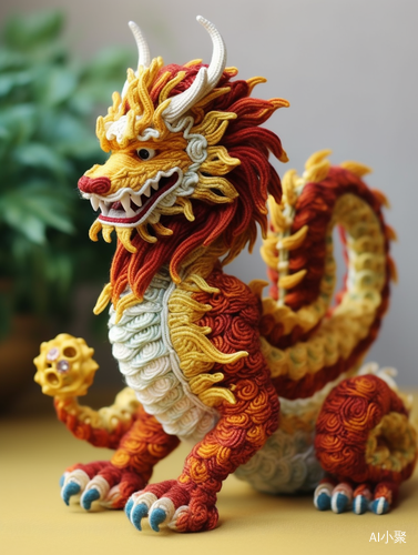 Lovely Chinese Dragon Wool Knitting