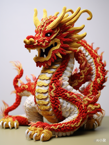 Lovely Chinese Dragon Wool Knitting