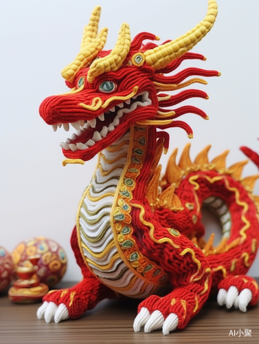 Lovely Chinese Dragon Wool Knitting