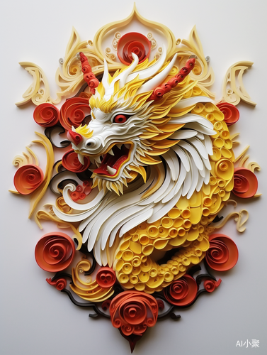 Chinese Zodiac Dragon Paper Quilling Style