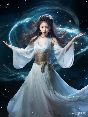 美丽中国女孩的超真实未来主义杰作