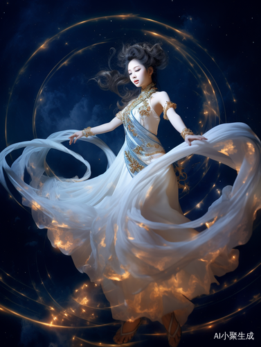 超高品质的32K科幻大片-中国女孩仰望星空