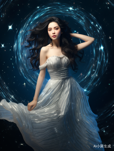 超高品质的32K科幻大片-中国女孩仰望星空