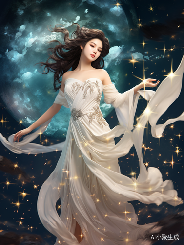 超高品质的32K科幻大片-中国女孩仰望星空