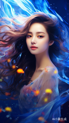 超现实主义未来主义32K杰作，宇宙灵感的中国女孩