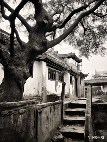 江南建筑与大树，岁月痕迹和多样树木的摄影境界