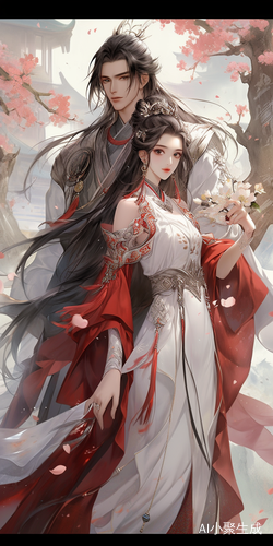 仙境中的英俊男子与清丽女子
