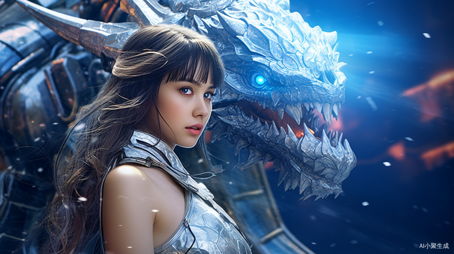 银河系中的梦幻超现实主义美少女