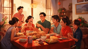 Chinese New Year Family Reunion: Warm Memories in High Definition Quality