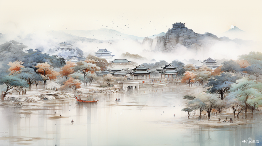 清明上河图-中国水墨画的超高画质3D渲染