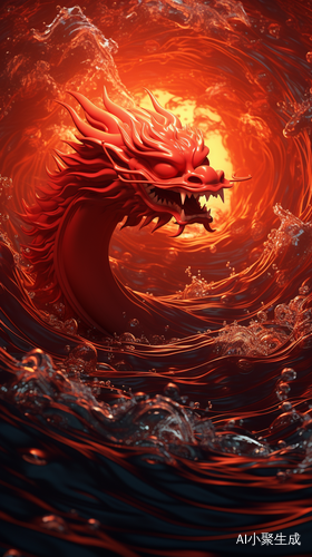 A Red Chinese Dragon: Beautiful and Captivating