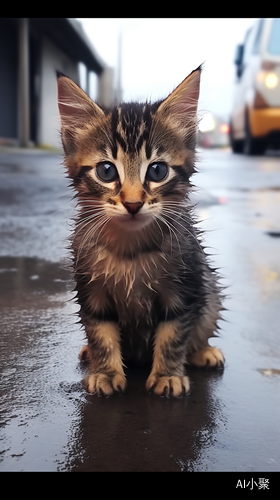 流浪猫妈妈被撞，小猫咪不离不弃，令人心疼