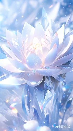 超高质量大师级3D渲染冰晶雪莲