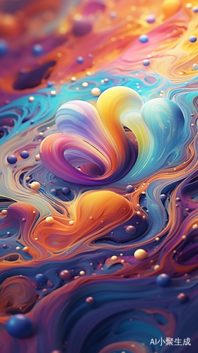 Vibrant 3D Swirls: Cosmic Landscapes and Surreal Details
