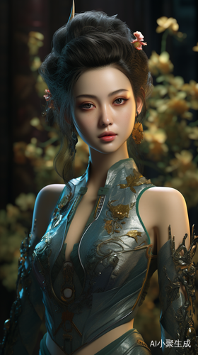 东方美女3D渲染超精致画质