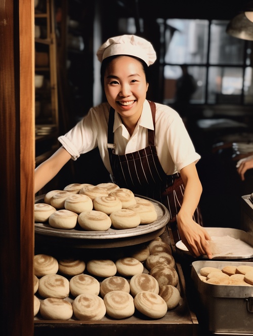 1976年 2024年48岁 在中国杭州卖包子的弈菲