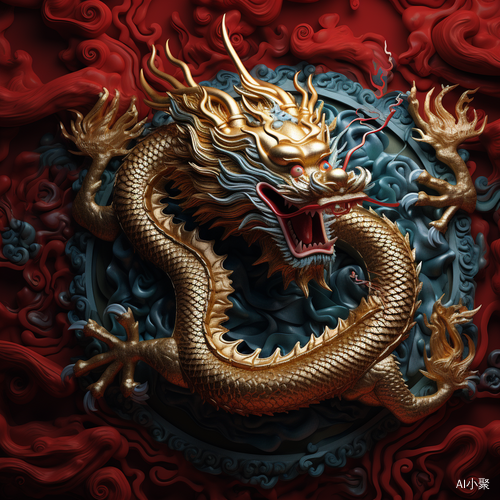 Chinese Dragon Embroidery: Ethereal Imagery and Colorful Animation