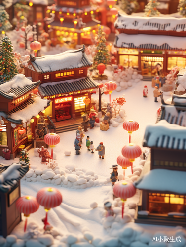 超高清3D细节描绘中国新年景观