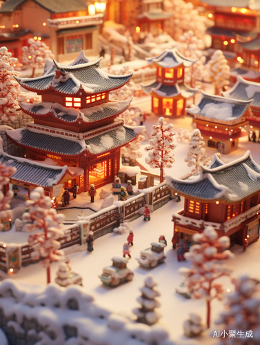 超高清3D细节描绘中国新年景观