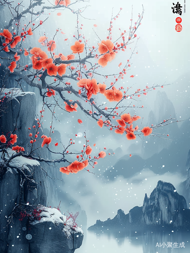 绽放的红梅