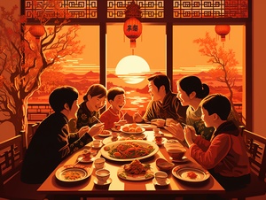 Chinese New Year: Warm Feeling and HD Quality Poster