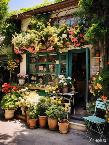 街头花坊绿植鲜花美景