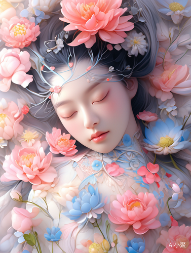 Colourful Chinese Girl: Fanciful Surrealism with Realistic and Fantastical Elements