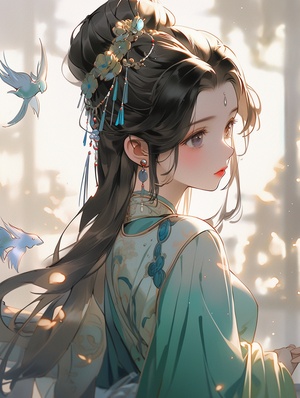 Chinese Beautiful Girl: Romantic Illustrations, 32K UHD, Anime Art