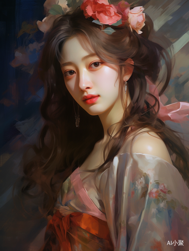 Rose Priestess: a UHD painting capturing beauty and silence