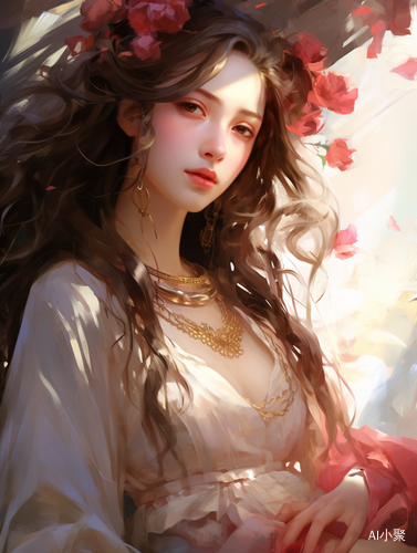 Rose Priestess: a UHD painting capturing beauty and silence