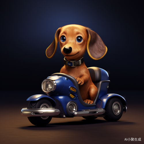 腊肠犬开摩托车