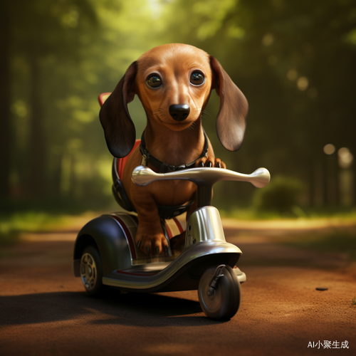 腊肠犬开摩托车