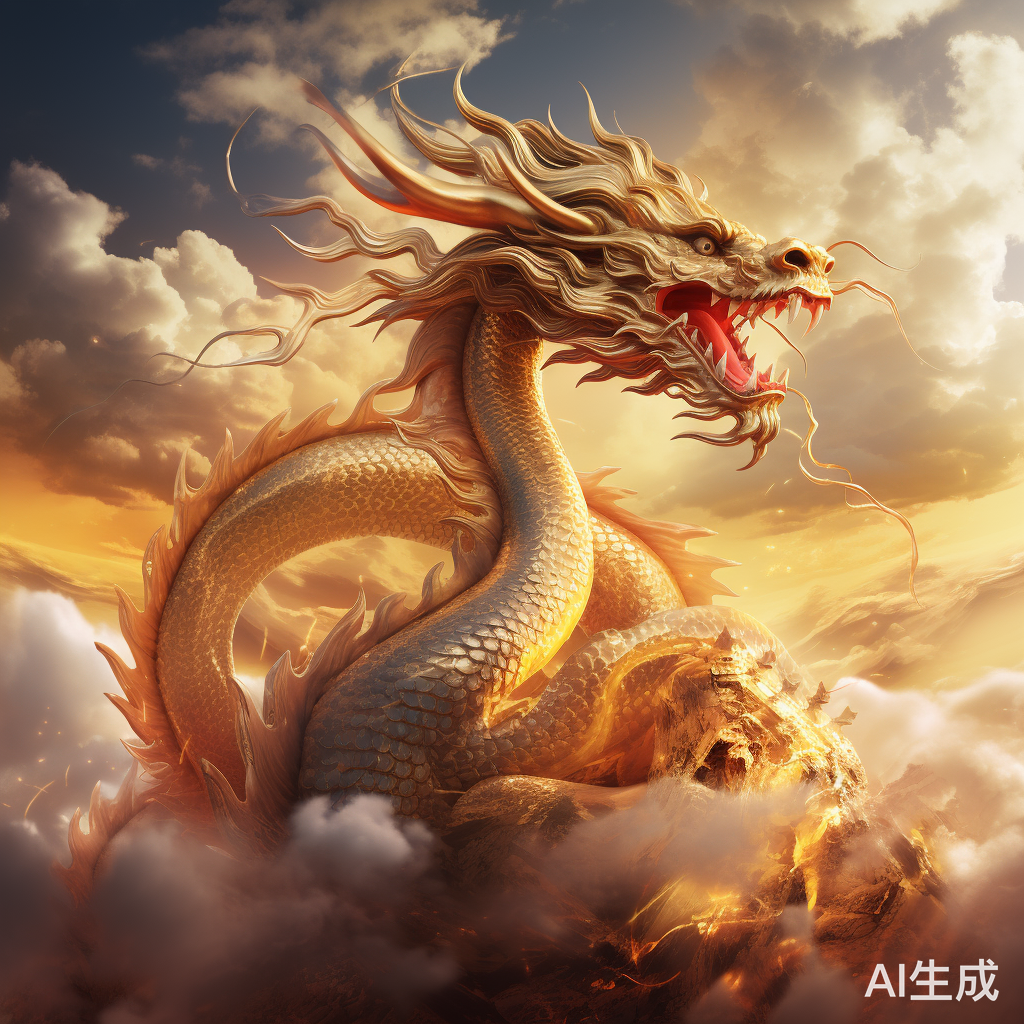 金龙图像深情工笔风格高清画质