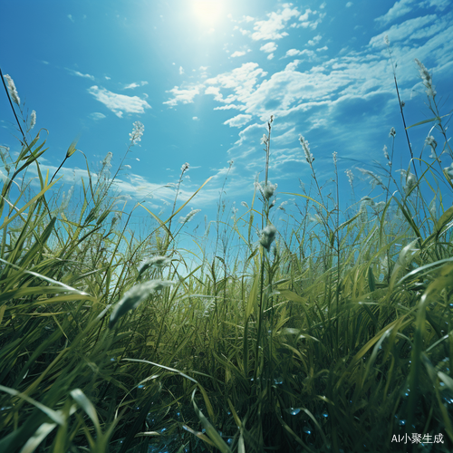 草地与天空互相交映
