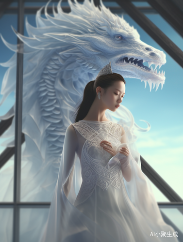 Goddess in White: Captivating Glass Dragon and Translucent Beauty