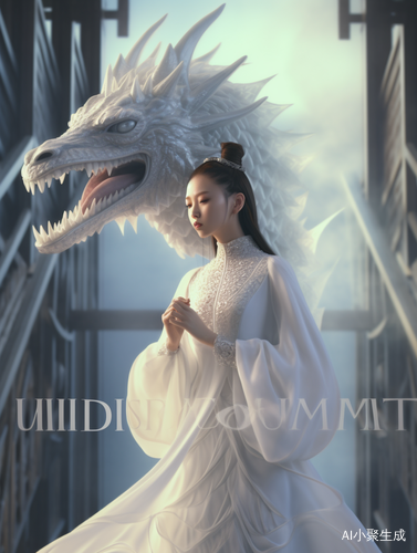 Goddess in White: Captivating Glass Dragon and Translucent Beauty
