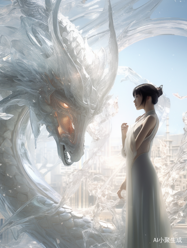 Goddess in White: Captivating Glass Dragon and Translucent Beauty