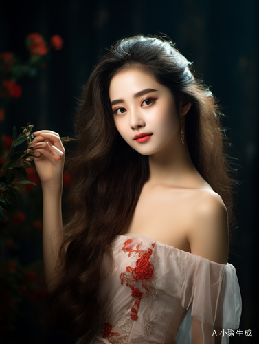 中国女孩的逼真艺术打光摄影作品