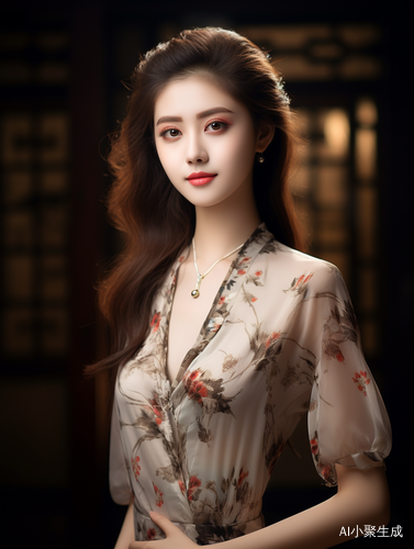 中国女孩的逼真艺术打光摄影作品